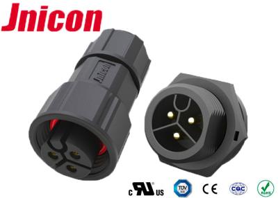 China Alambre del Pin IP68 3 para subir al color negro de los conectores de la prenda impermeable 20A para la pantalla LED en venta