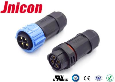 China Jnicon 20 Amp 4 Pin Waterproof Male Female Connector M25 Cord To Cord IP67 for sale