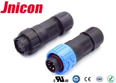 China Blue And Black Color 10A Waterproof Connectors 10mΩ Max Contact Resistance for sale