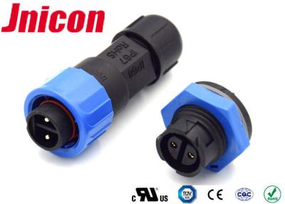 China M16 2 Pin Male Power 10A Waterproof Connectors 300VAC Max Voltage Rating for sale