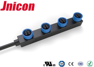 China Jnicon LED Waterproof Power Connector , Waterproof M15 Connector 4 Way Parallel for sale