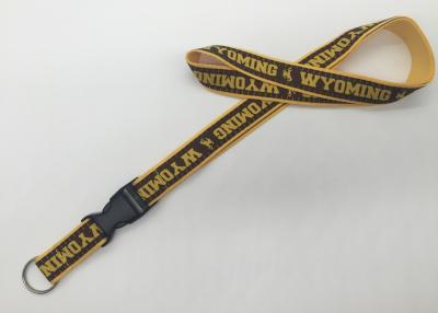 China Yellow ECO Friendly Safety Neck Lanyards , Badge Holder Lanyard With Clip for sale