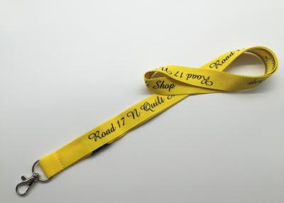 China Promotions custom Yellow silk screen printing Lanyards with ruler logo for sale