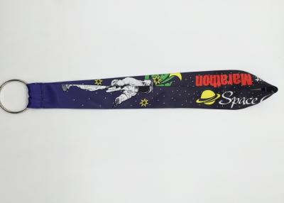 China Custom Dye Sublimation Lanyards with the picture of space travel and split ring for sale