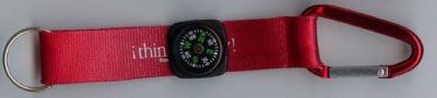 中国 革紐YDCS-016との赤く黒い緑色小さいカラビナ Keychain 販売のため