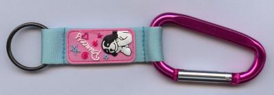 China 100% Polyester Verious Shape Custom Carabiner Keychain With Silk Screen Printing for sale