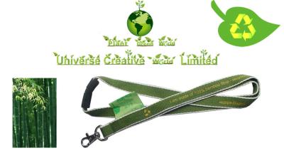 China OEM Bamboo ECO Friendly Lanyards With Organic Cotton Material for sale