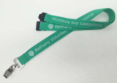 China Mint Green Lanyard / Screen Printed Lanyards With Environmental Protection Material for sale