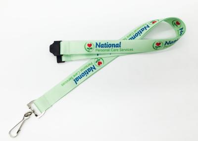 China Mint Green Heat Transfer Lanyards For Students With Swivel Hook for sale