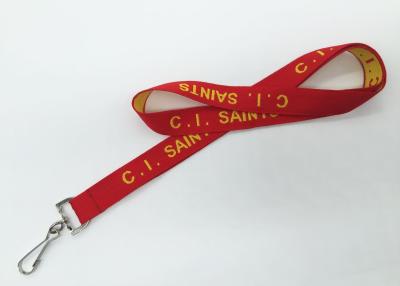 China Red promotional lanyards with dye sublimation printing for school use for sale