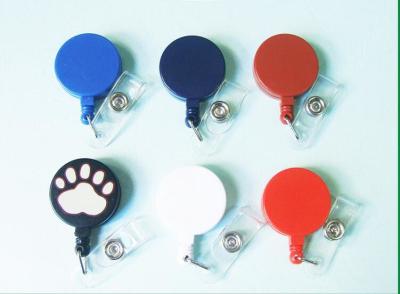 China 32mm Plastic Retractable Id Badge Holder /Customized design 80mm length Yoyo Card Holder For Gifts for sale