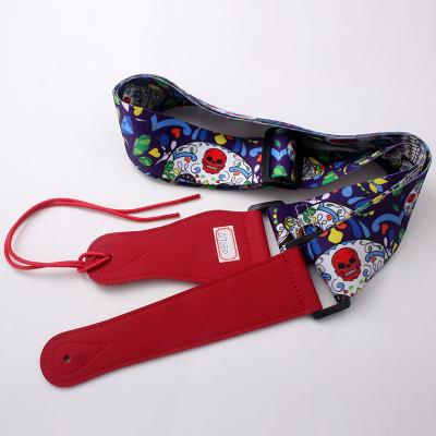 China Custom Printing Embroidered Guitar Straps Personalized For Student for sale