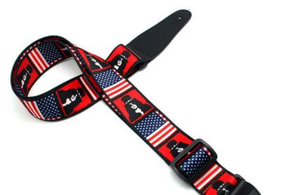 China Cute Adjustable Custom Hand Tooled Leather Guitar Straps For Kids for sale