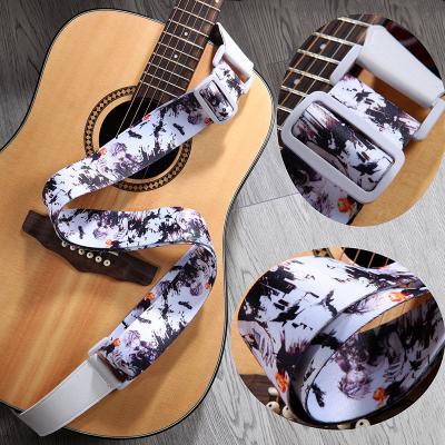 China Beautiful Personalized Guitar Straps For Women Polyester PU Leather Material for sale