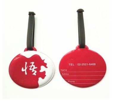 China Etiqueta branca amarela vermelha livre da bagagem do Pvc da cor do Azo para crianças/lembrança à venda
