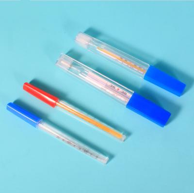 China Glass Flat Clinical Mercury Thermometer for sale