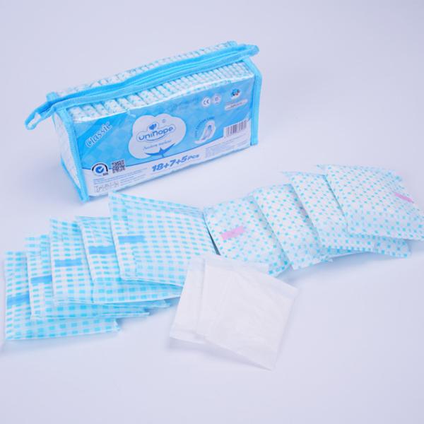 Quality Negative Ion Organic Cotton Women Pads with Intertek Certificate and Winged for sale