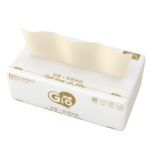 Quality Face Cleaning 390pcs Gio Flushable Soft Baby Bamboo Tissue 3ply Disposable Mouth and Hand Tissue for sale