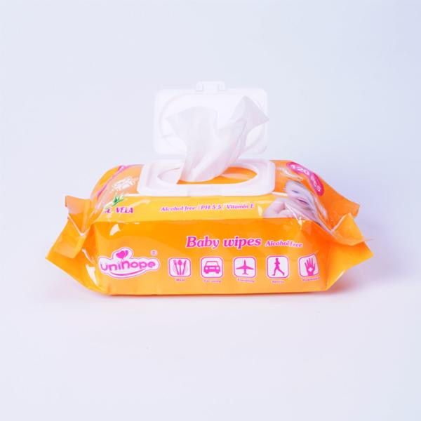Quality Baby Skin Care Wet Wipes 120pcs Pack with Plastic Lid and Fragrance ISO for sale