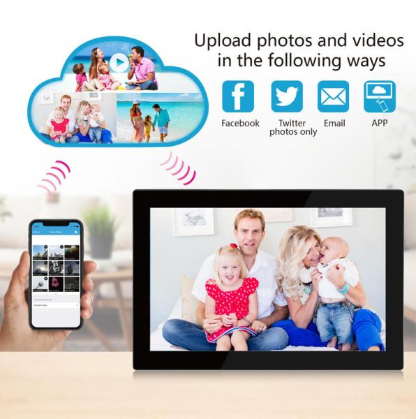 Quality 1280*800 Resolution WIFI Digital Photo Frame 10 Inch Cloud WiFi For Families for sale