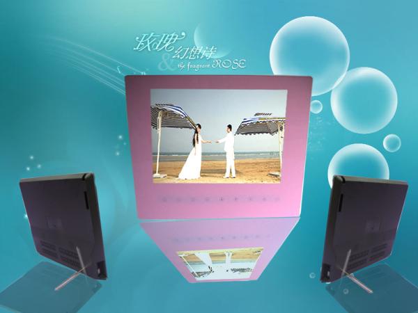 Quality Pink 8" USB 2.0 LCD High Resolution Digital Picture Frame With Music for sale