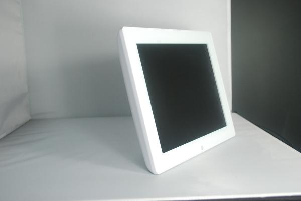 Quality White Glass Personalised Wedding Electronic Photo Frames 12 Inch With Two Speaker for sale