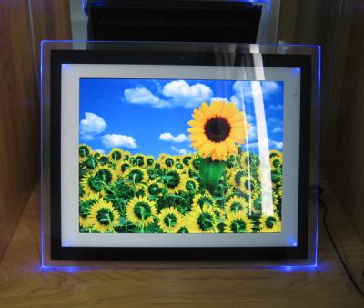 China Video / Audio / Photo 15 Inch Personalized Digital Photo Frame With LED Light for sale