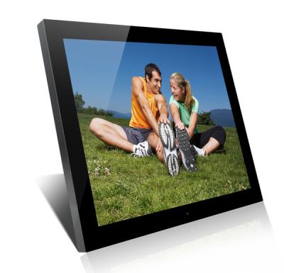 China Acrylic 19 Inch High Resolution Digital Picture Frame With Clock And Calendar for sale