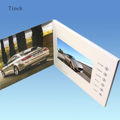 China White 7 Inch Battery Operated Promotional Video Card With 128MB-8GB Flash Memory Card for sale
