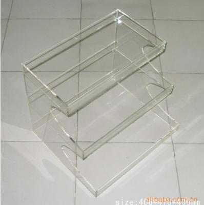 China Advertising Clear Make Up Cosmetic Counter Top Display Stands With Color Uv Print for sale