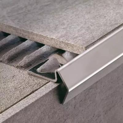 China 430 316L Stainless Steel Corner Profile Edge Curved For Outside Shaped Tile Trim for sale