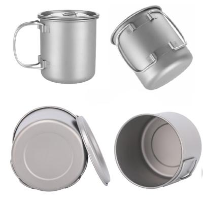 China 99.95% Purity Portable Titanium Camping Cup Titanium Travel Mug rustproof zu verkaufen