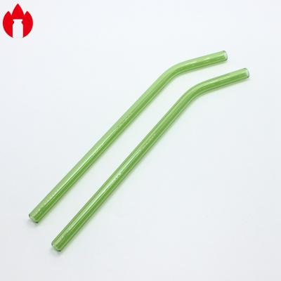 China Transparent Green Borosilicate Glass Tubing Straw for sale