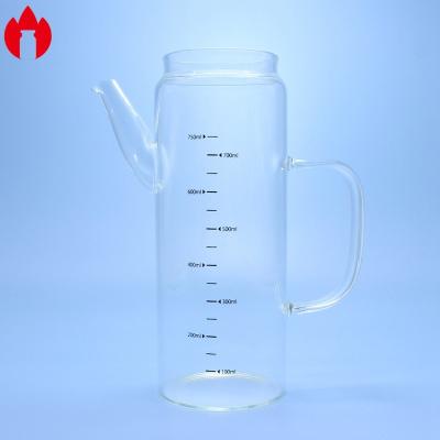 China 550 ml 750 ml de frasco de óleo de vidro de alto borosilicato à venda