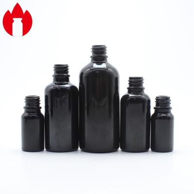 China Soda Lime Glass Screw Top Vials Black Essential Oil Glass Bottle 10ml 20ml 30ml 50ml 100ml for sale