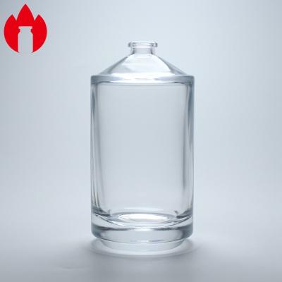 China Clear Rounded 100ml Perfume Glass Bottle Printing for sale
