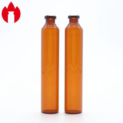 China 20ml Amber Tubular Borosilicate Glass Vial Bottle For Medical for sale