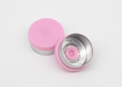 China 13mm Plane Pink Pharmaceutical Injection Glass Vial Flip Off Caps for sale