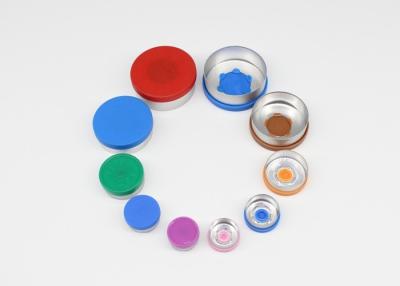 China Customized Color Flip Off Cap , Aluminium Flip Off Seals For Injection for sale