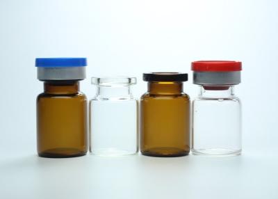 China Pharmaceutical 5ml Clear or Amber Mini Lyophilization Glass Vials With Cap for sale