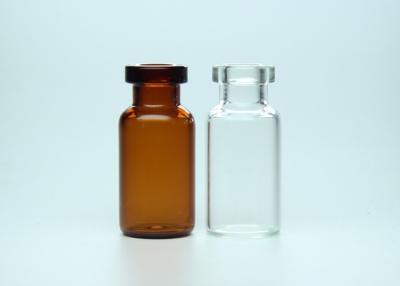 China Transparent or Brown Glass Tube Vials 2ml Capacity Borosilicate Glass Material for sale