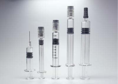 China as seringas 1-5ml preenchidas vidro colorem claramente para farmacêutico e cosmético à venda