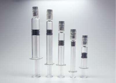 China Prefilled Glas-nicht Nadel-Spritze mit Luer-Verschluss-steifer Schutzkappe zu verkaufen