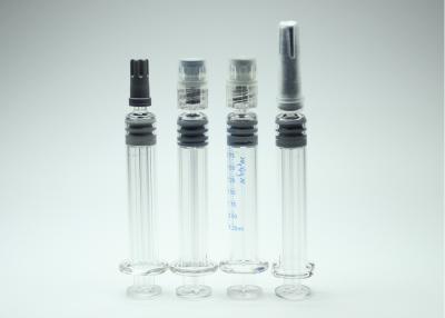 China 2.25ml Neutral Borosilicate Glass Syringe Luer Lock For Medical And Cosmetic for sale
