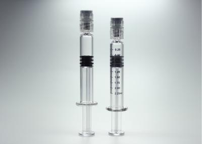 China jeringuillas prellenadas vidrio 2.25ml con el casquillo rígido ISO de la cerradura de Luer certificadas en venta