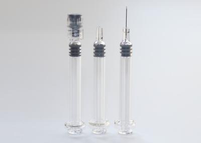 China 1ml Thin And Long Glass Prefilled Syringes Transparent Color For Cosmetics for sale
