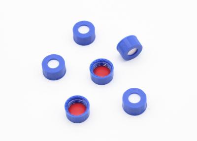 China 9mm Plastic Screw Caps PP Material Blue Color For Chromatographic Bottle for sale