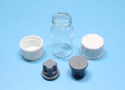 China 18mm Witte pp Plastic die Schroefdeksels voor Ingepaste Glasfles worden gebruikt Te koop