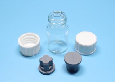 China 7ml Transparent Screw Top Vials Silk Screen Printing Surface With Screw Plastic Caps for sale