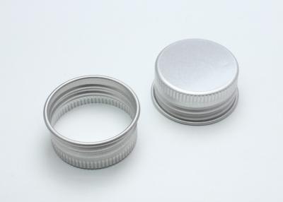 China 28mm Silver Screw Caps , Custom Aluminum Screw Covers For Screw Bottle for sale
